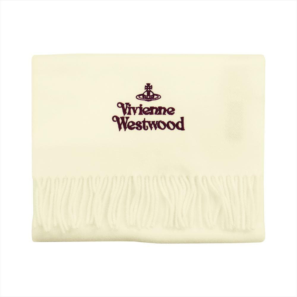 新品BOX/タグ付 ヴィヴィアンウエストウッドマフラーホワイト