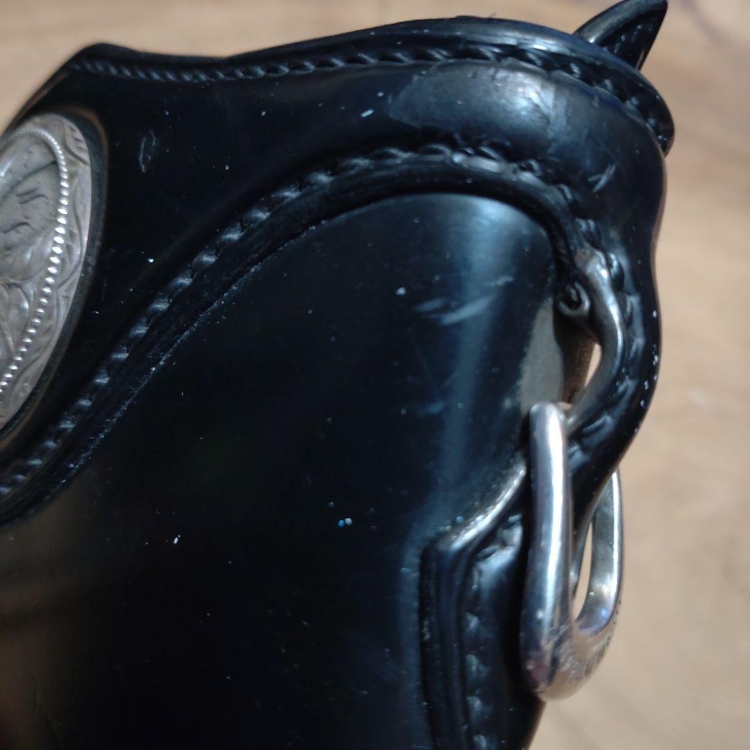 専用品　フラットヘッド　大型コンチョ付　コードバン長財布　ブラック