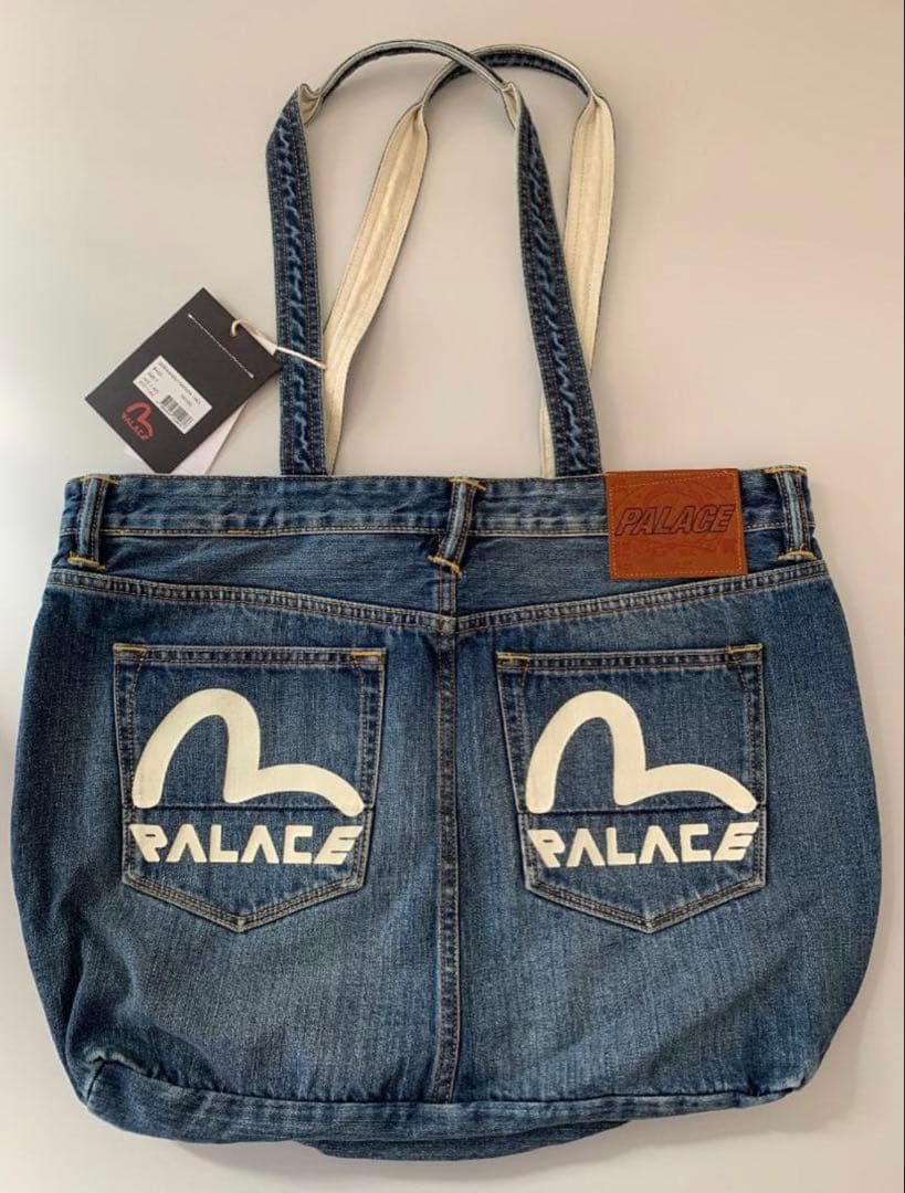 PALACE EVISU ロゴプリント デニムトートバ ッグ
