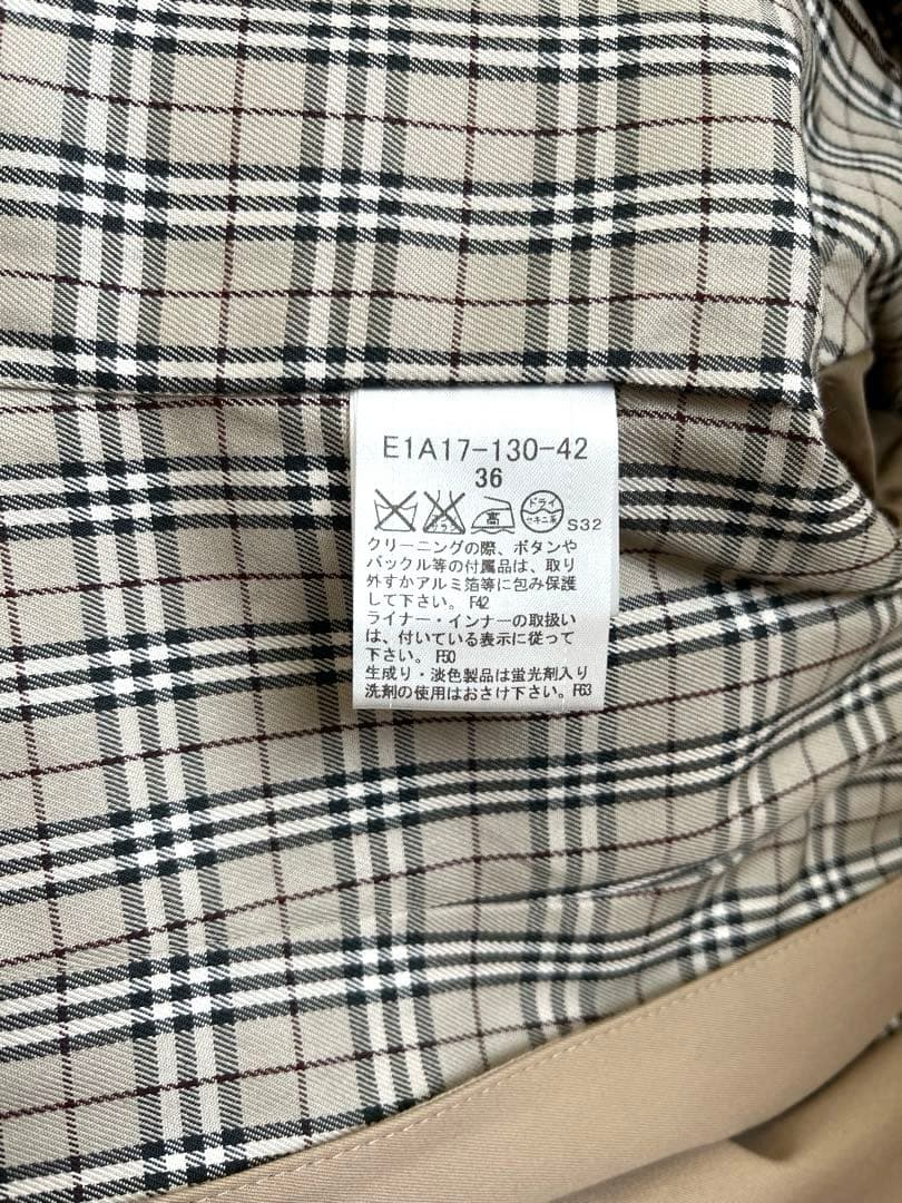 【美品】BURBERRY BLUE LABEL トレンチコート ベージュ 36
