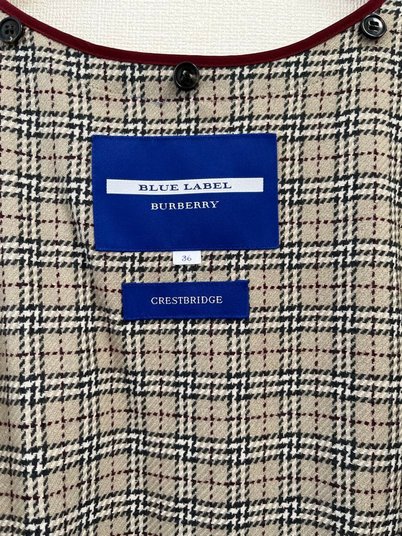【美品】BURBERRY BLUE LABEL トレンチコート ベージュ 36