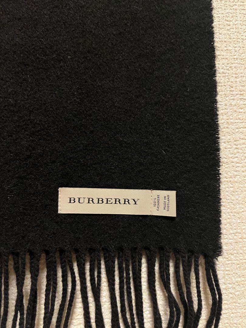 BURBERRY　バーバリー　マフラー　カシミア100％　ブラック