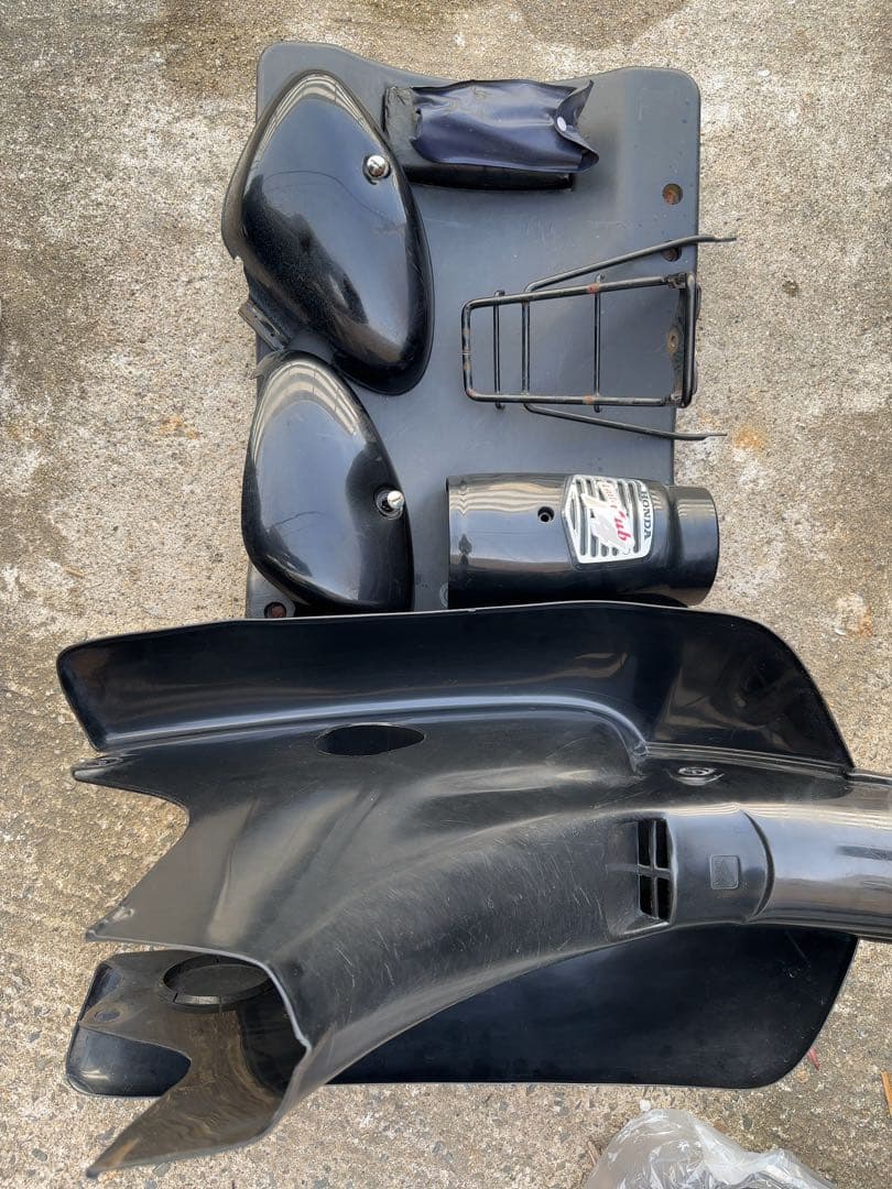 リトルカブ レッグシールド サイドカバー外装SET セル無し AA01 ブラック