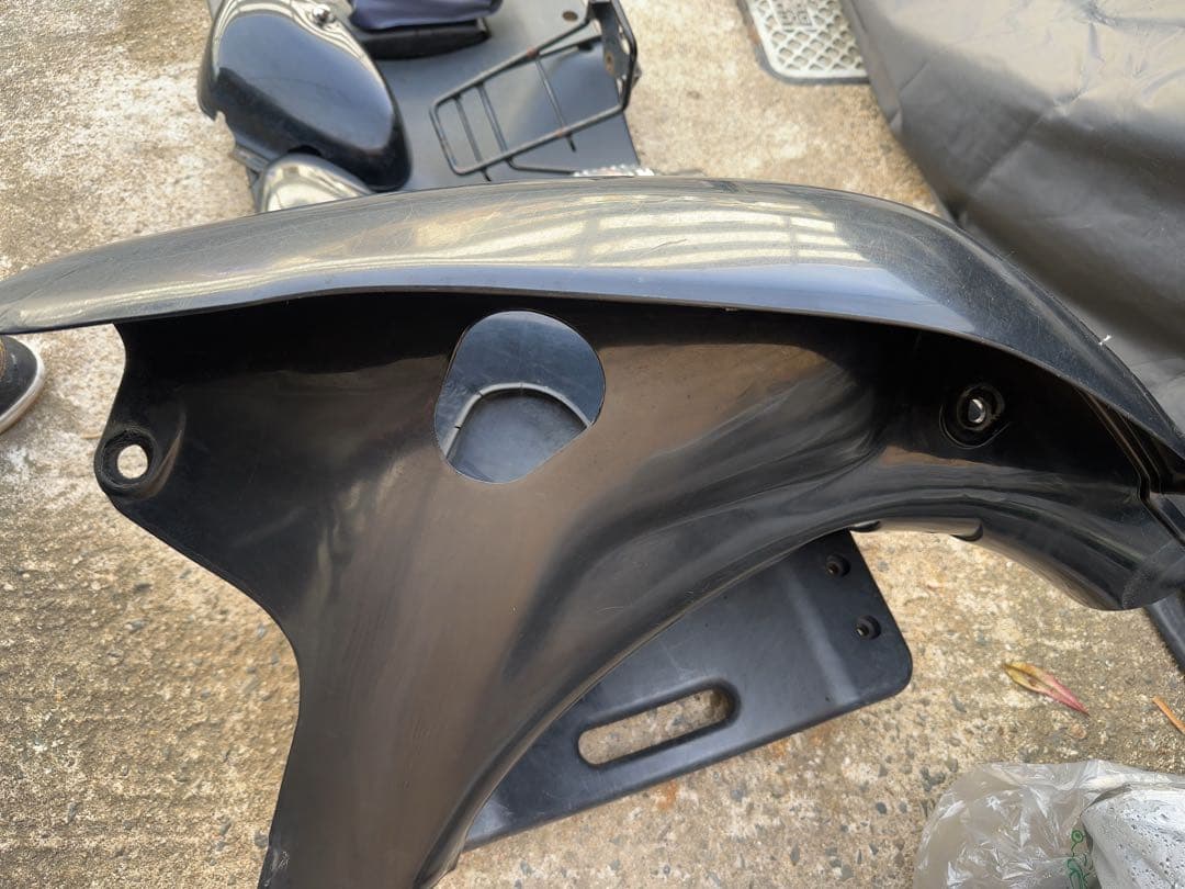 リトルカブ レッグシールド サイドカバー外装SET セル無し AA01 ブラック