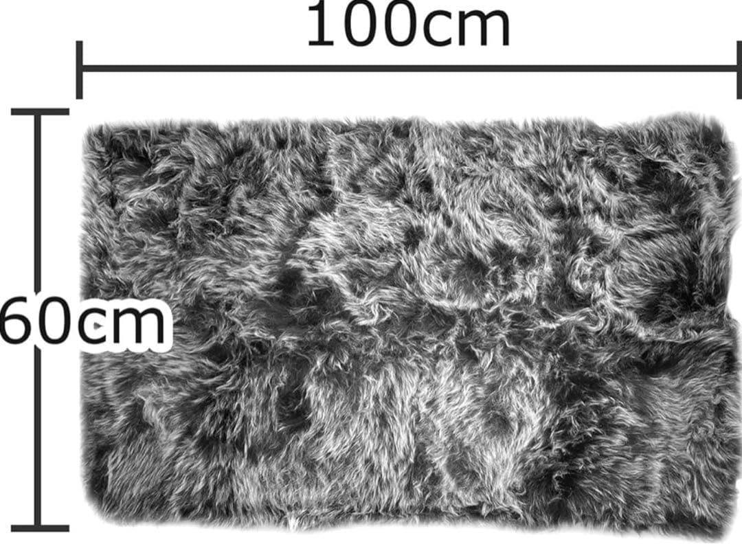 Seekdem フェイクファー ラグ 60x100cm x6枚セット