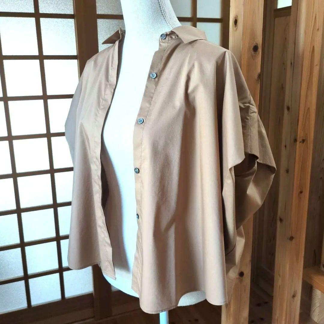 未使用品　ルーニィ♥フレンチスリーブシャツ　ブラウン　36