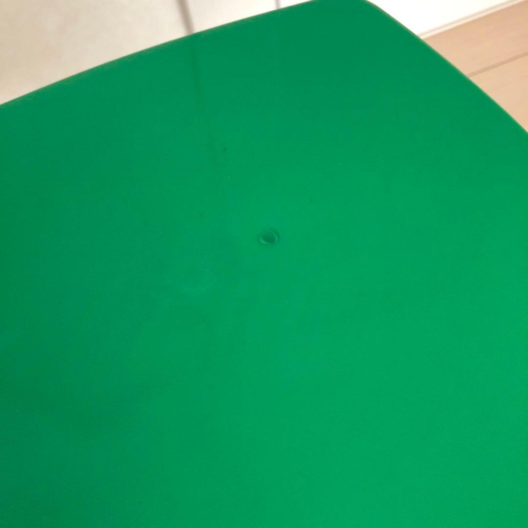 レトロポップ プラスチックスツール 角型 昭和 ビンテージ 緑白