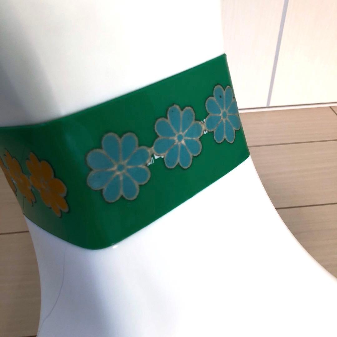 レトロポップ プラスチックスツール 角型 昭和 ビンテージ 緑白