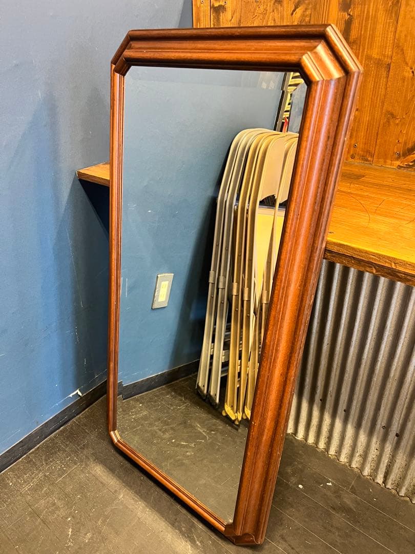 アンティーク イタリア製 八角形 オクトゴナル ミラー ビンテージ 全身鏡