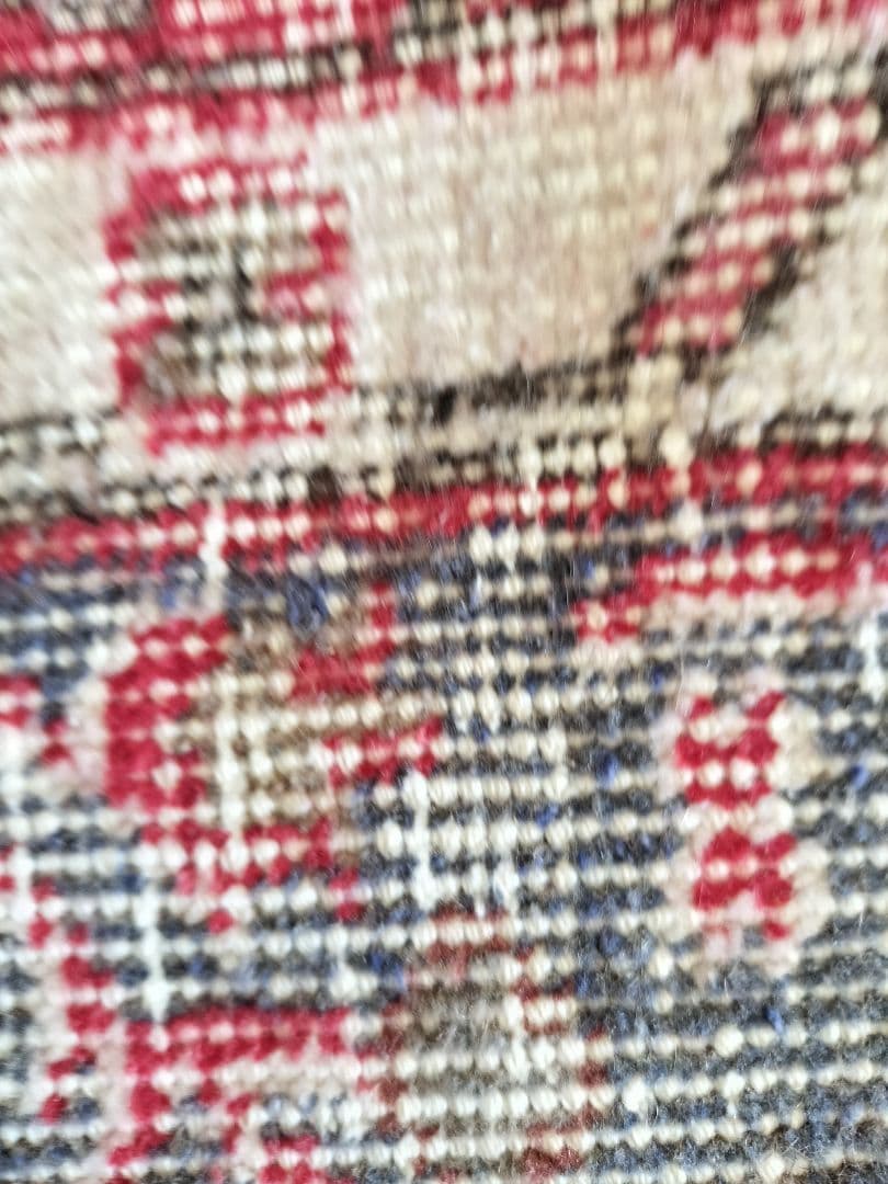 上質/大判/シャビーレッドのヴィンテージトルコラグ No.752