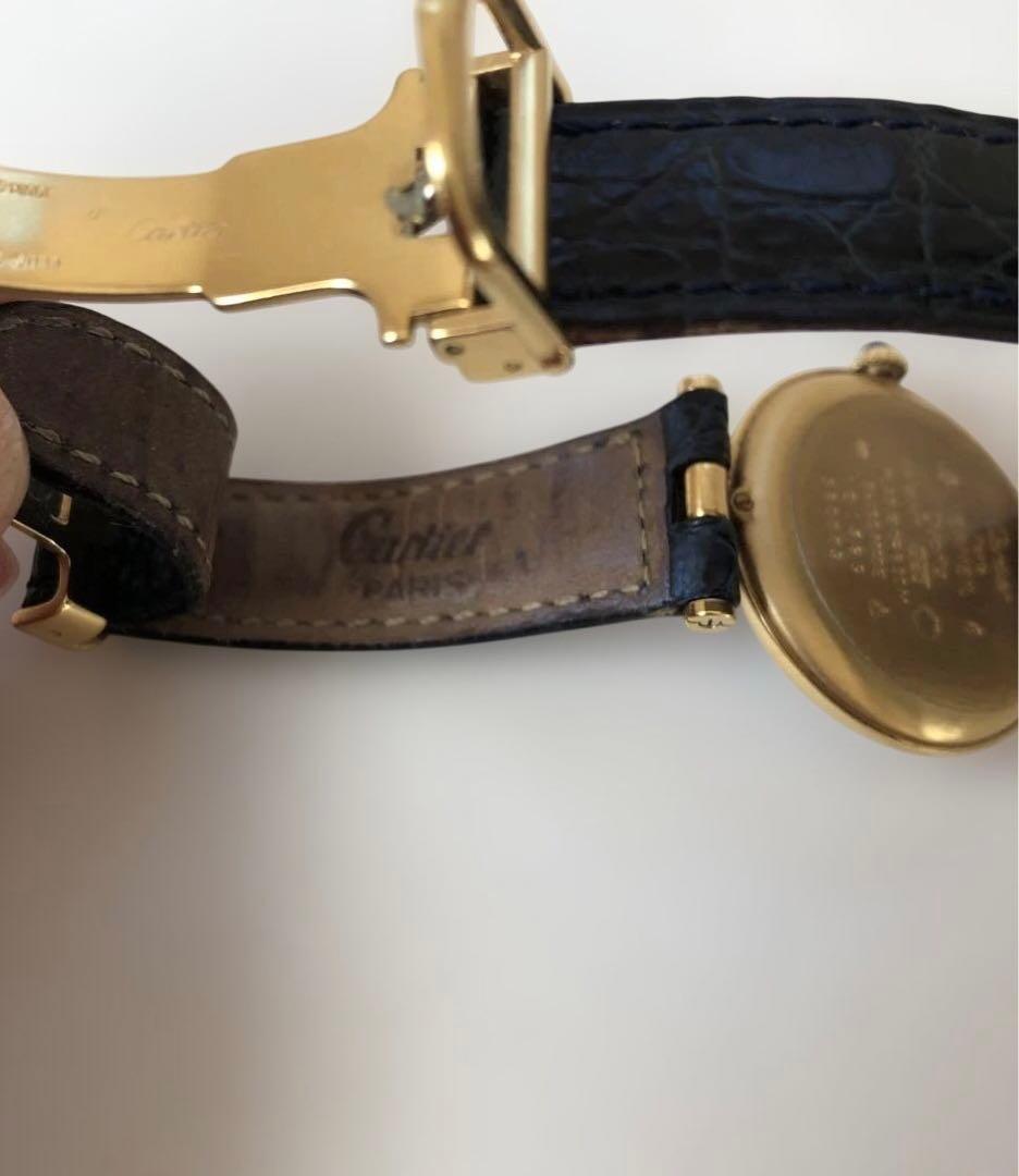 Cartierマストヴァンドーム VLC LM 純正Dバックル　オパラン文字盤