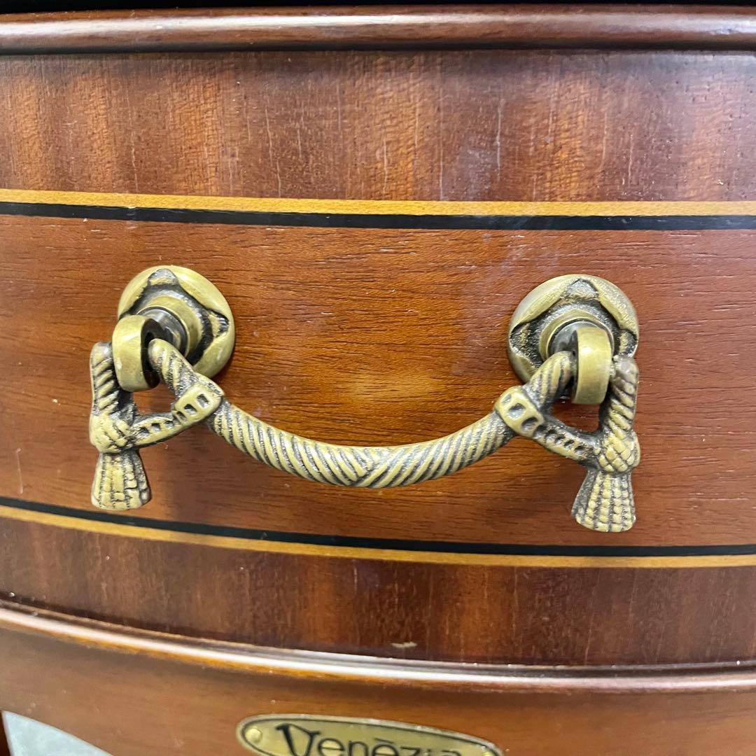 【良品】Venezia サイドテーブル 引出し付 クラシック調