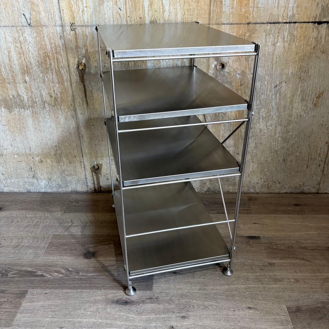 MUJI 無印良品　ステンレス　ユニットシェルフ　小　4段　①