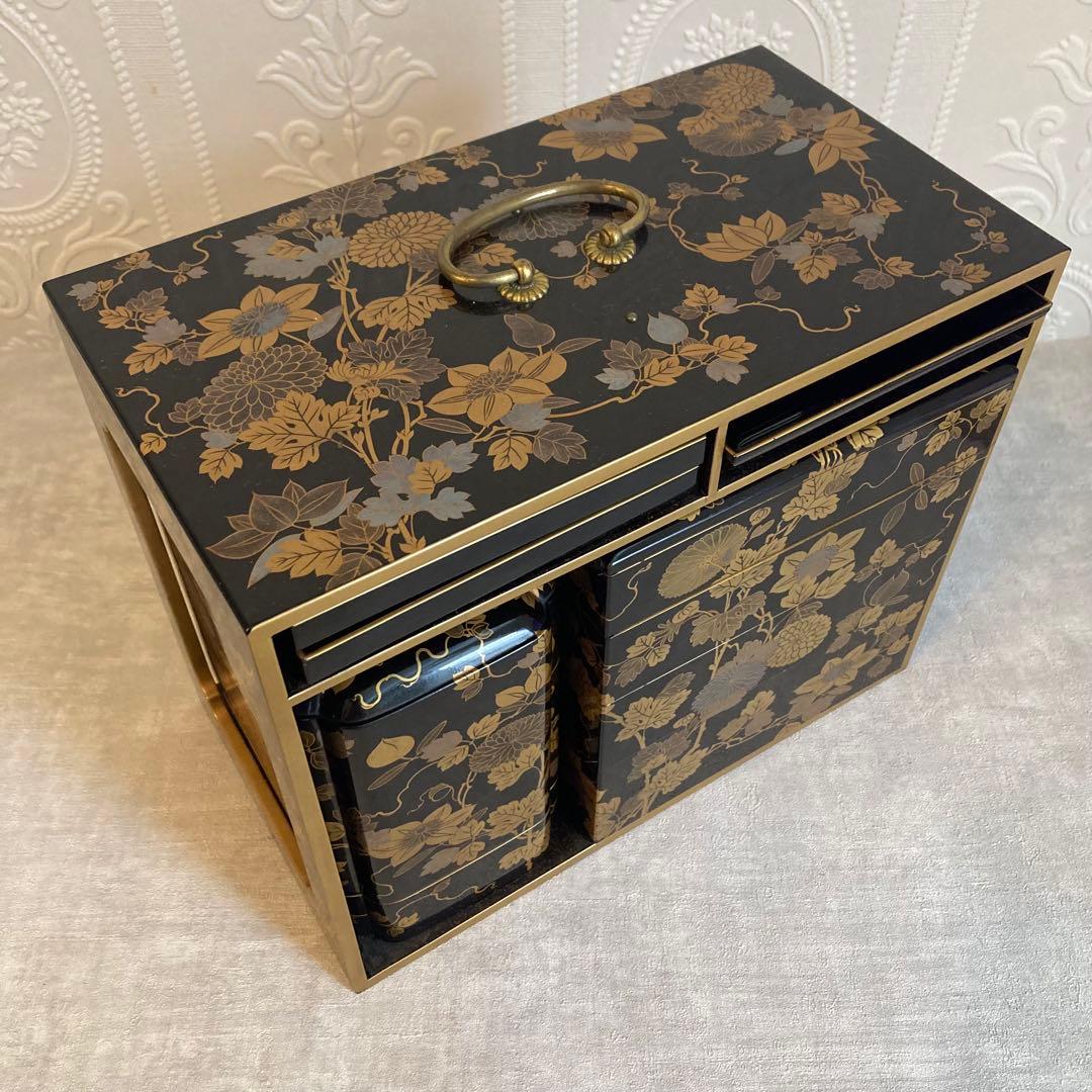 野弁当箱 漆器 漆芸 重箱 蒔絵 骨董品 蒔絵お重