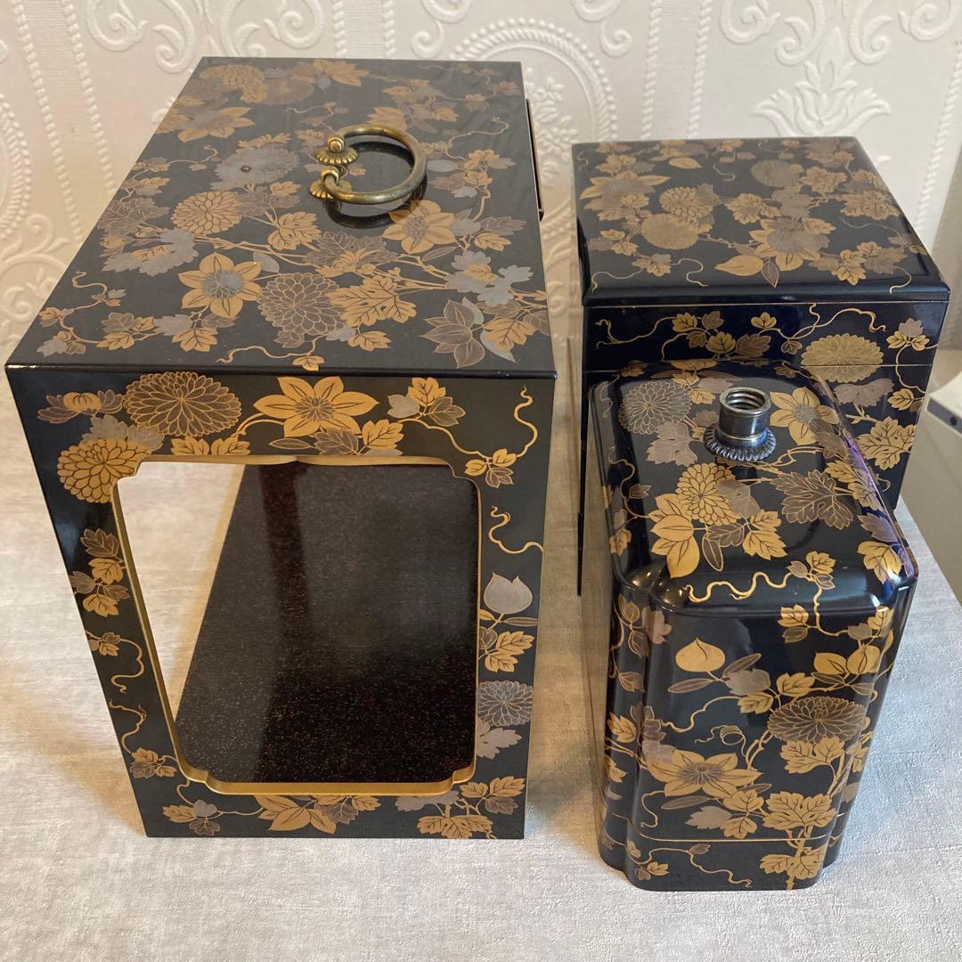 野弁当箱 漆器 漆芸 重箱 蒔絵 骨董品 蒔絵お重