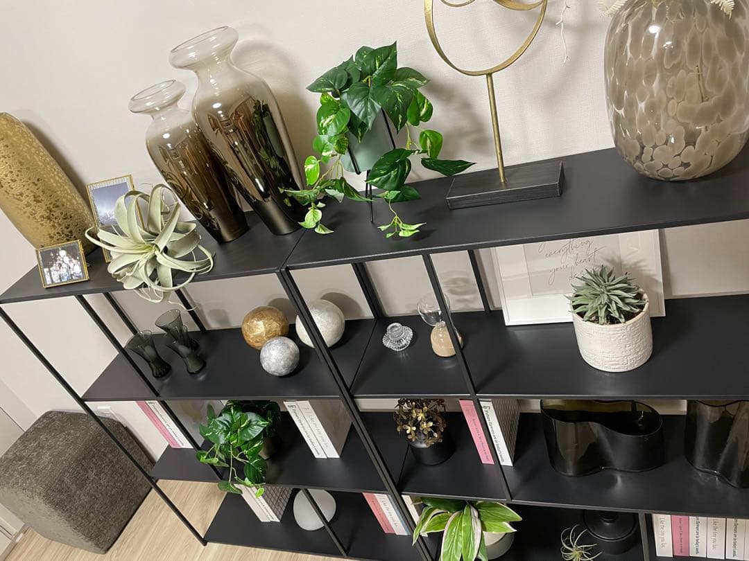 【未使用品】ブラックスチールラック 2個セット