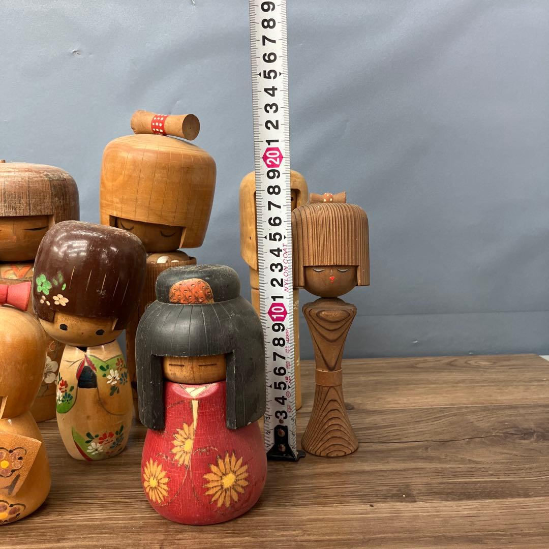 D-3 こけし 郷土玩具 伝統こけし 創作こけし 木製人形 9体セット 大量