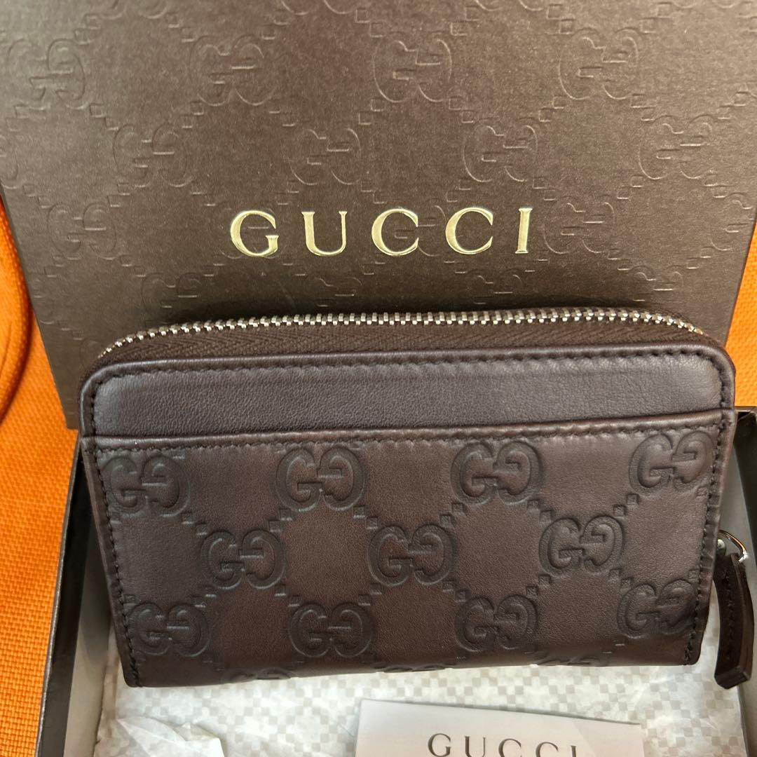 GUCCI GGパターン ケース ブラウン　キーホルダー付き　未使用