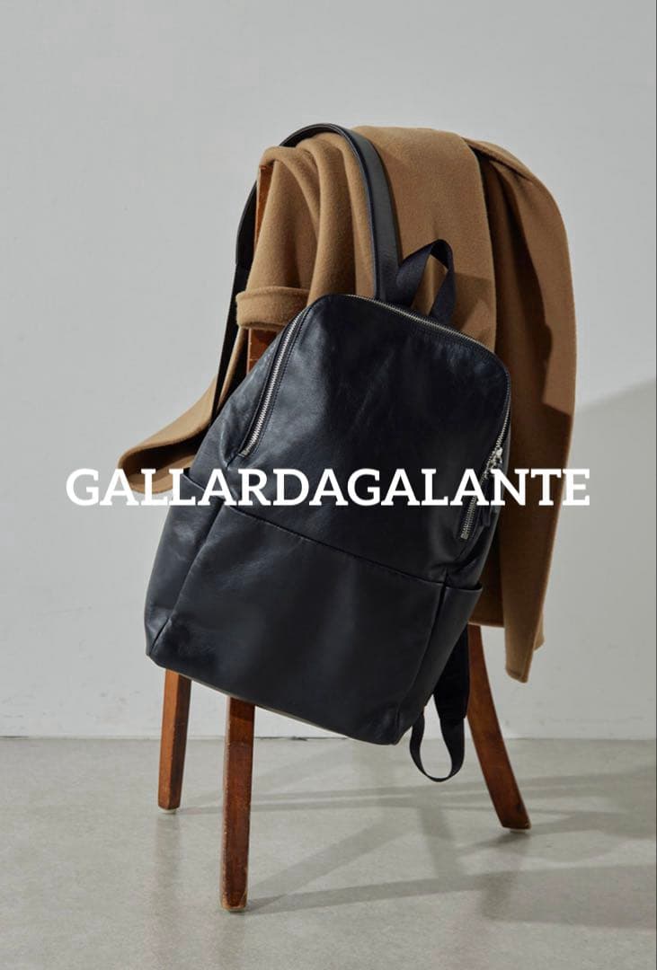 GALLARDAGALANTE ガリャルダガランテ レザーリュック 黒　A4可