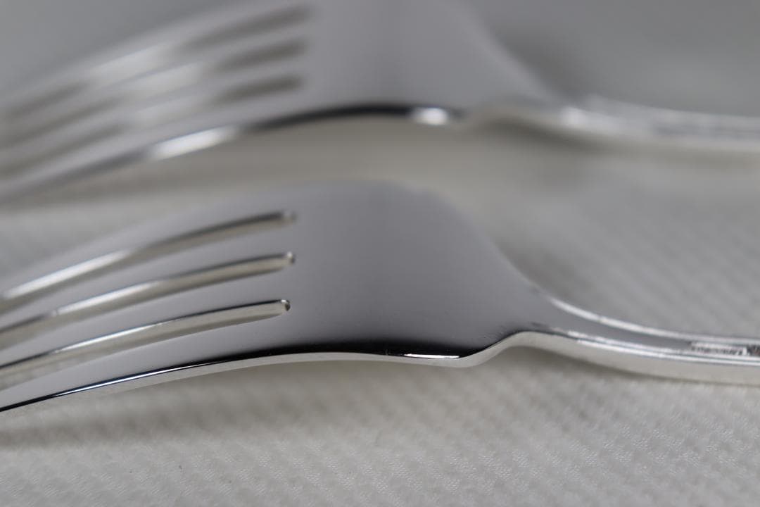 アメリカ■ウォレス■デザートフォーク２本組■とても優雅なローズポイント・パターン