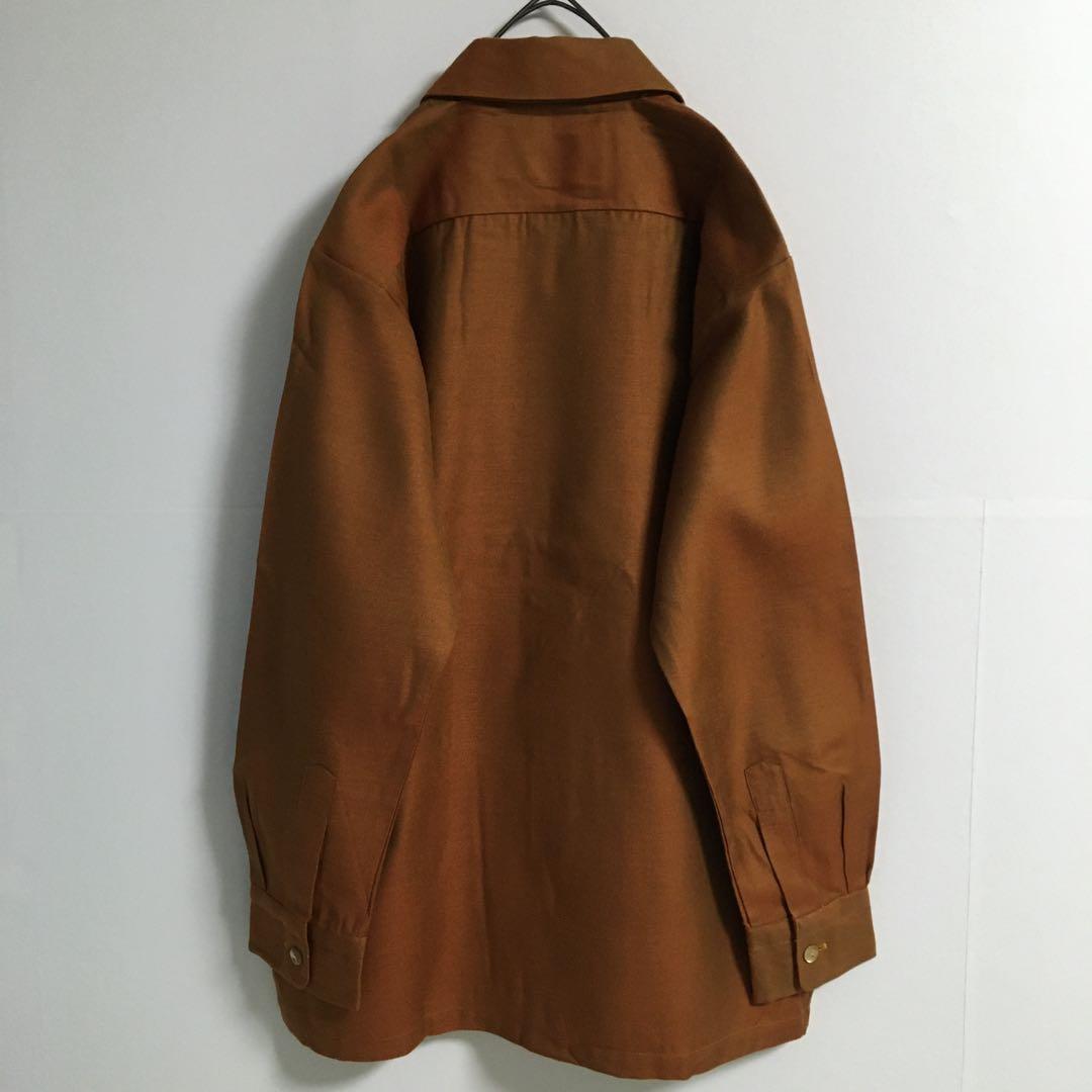 デッドストック 80s〜90s オープンカラーシャツ レアカラー シェルボタン