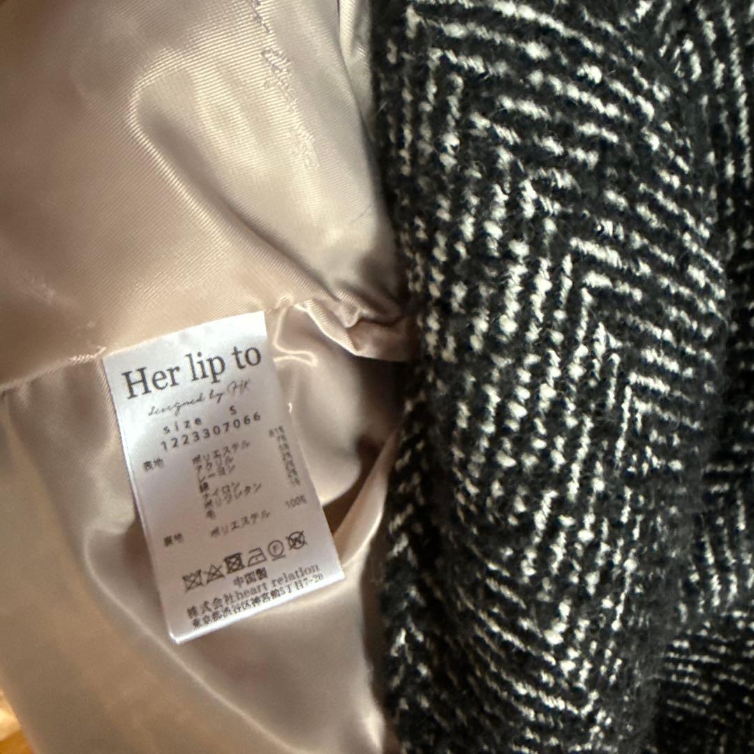ジャケット・アウター herlipto HerringboneWoolBlendChesterCoat
