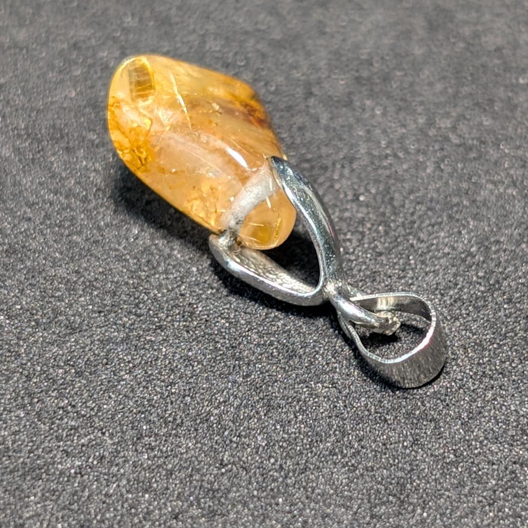 一点物【虎目針のインパクト】タイガータイチンルチルペンダント チェーン付