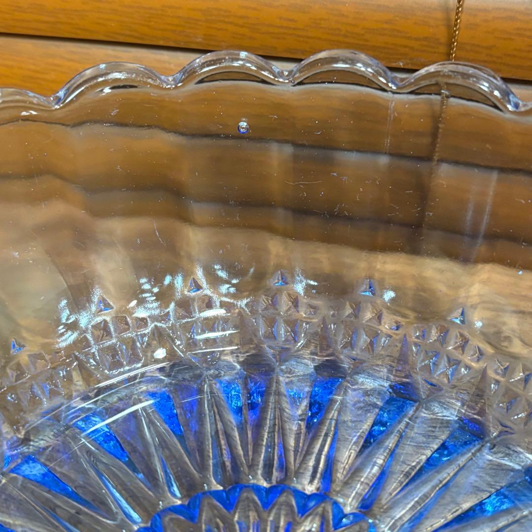 昭和レトロ　プレスガラス　三つ重ねどんぶり