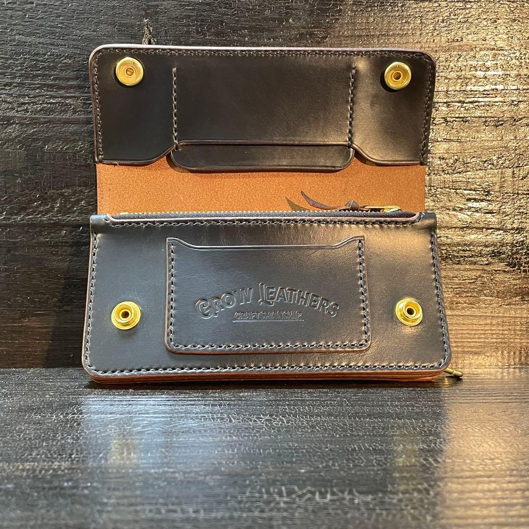 HORWEEN クロムエクセル セミロングトラッカーウォレット3層　42タロン