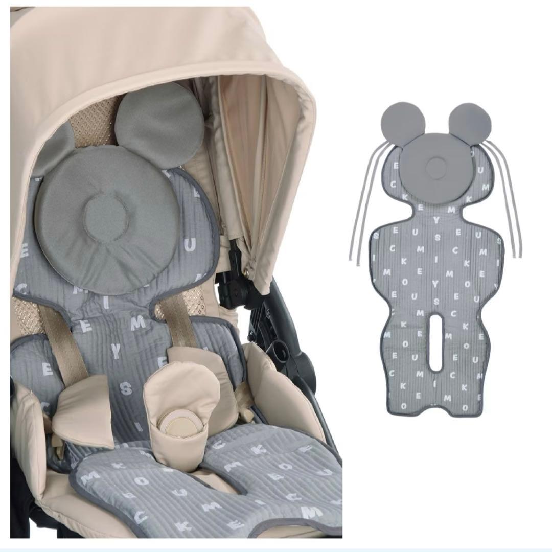 ミッキーマウス ひんやりベビーカーシート　タカラトミー クリップ メリー