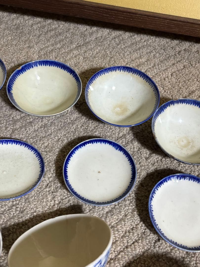 古伊万里 江戸時代 染付 蓋付あり 有田焼き 陶磁器 茶碗 まとめ 骨董品