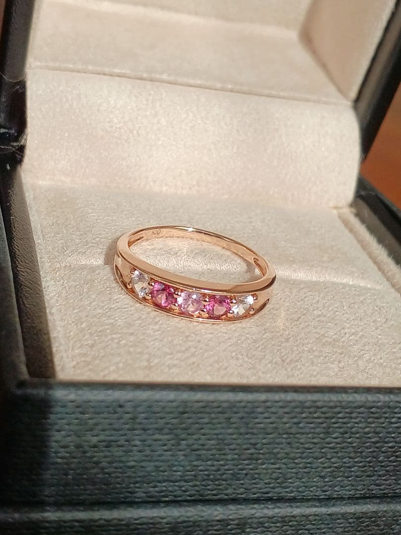 【Hako】ツツミ♡K10♡サファイア♡ガーネット♡モルガナイト♡証明書付