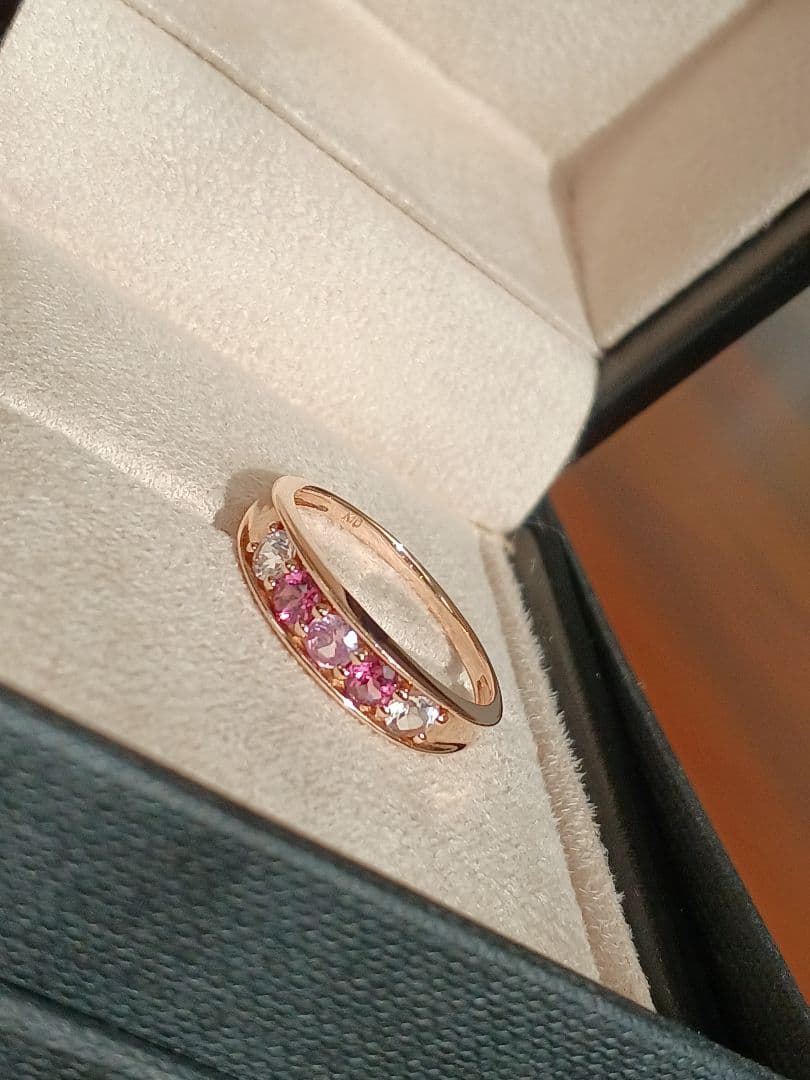 【Hako】ツツミ♡K10♡サファイア♡ガーネット♡モルガナイト♡証明書付