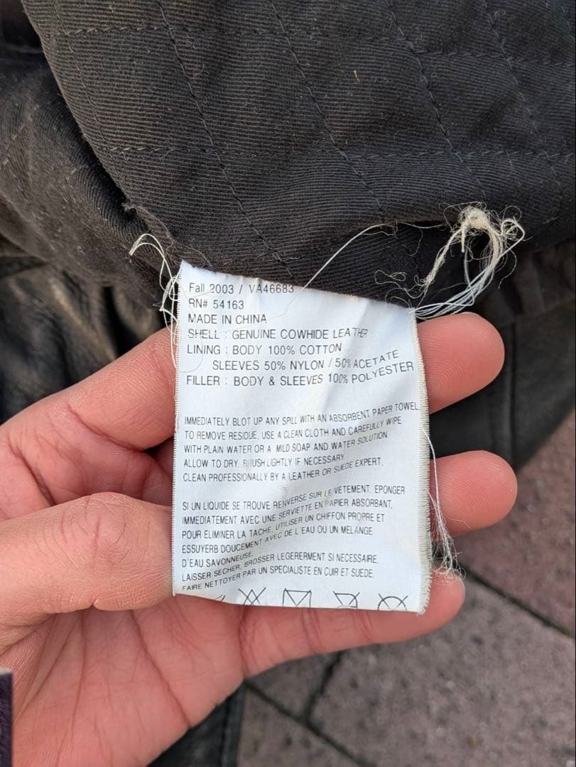 【超激レア】2003年製Timberland ブラック レザージャケット