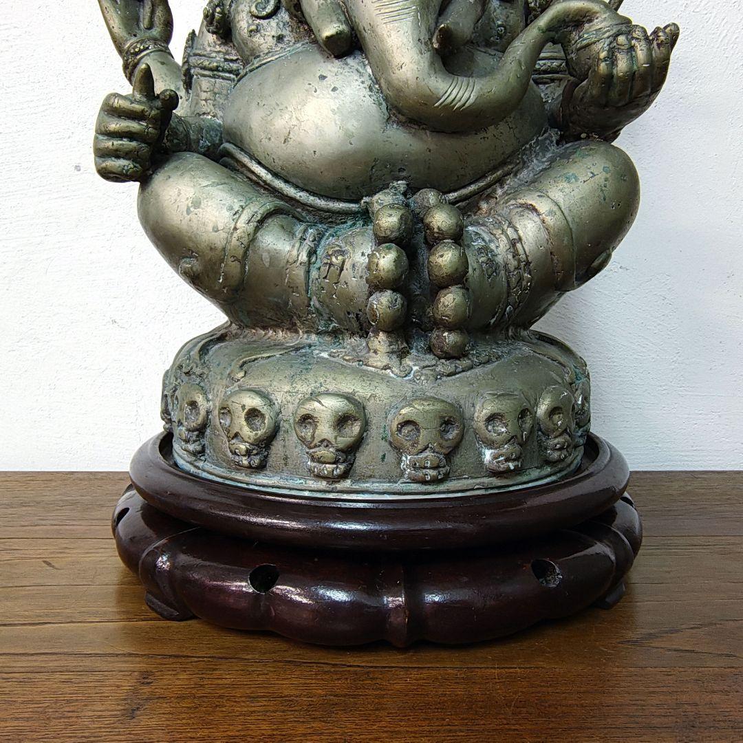 ガネーシャ 神像 仏像 台座付き H39.5cm