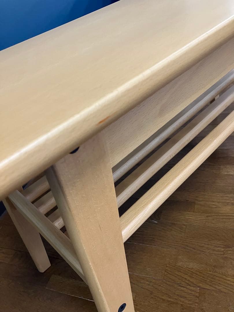 ビーチ材　ハイリビングテーブル　展示品