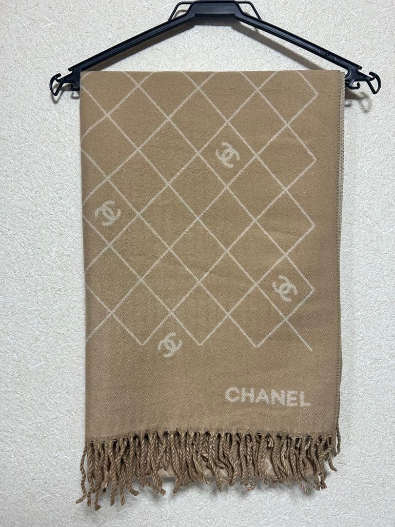 シャネル マフラー ベージュ