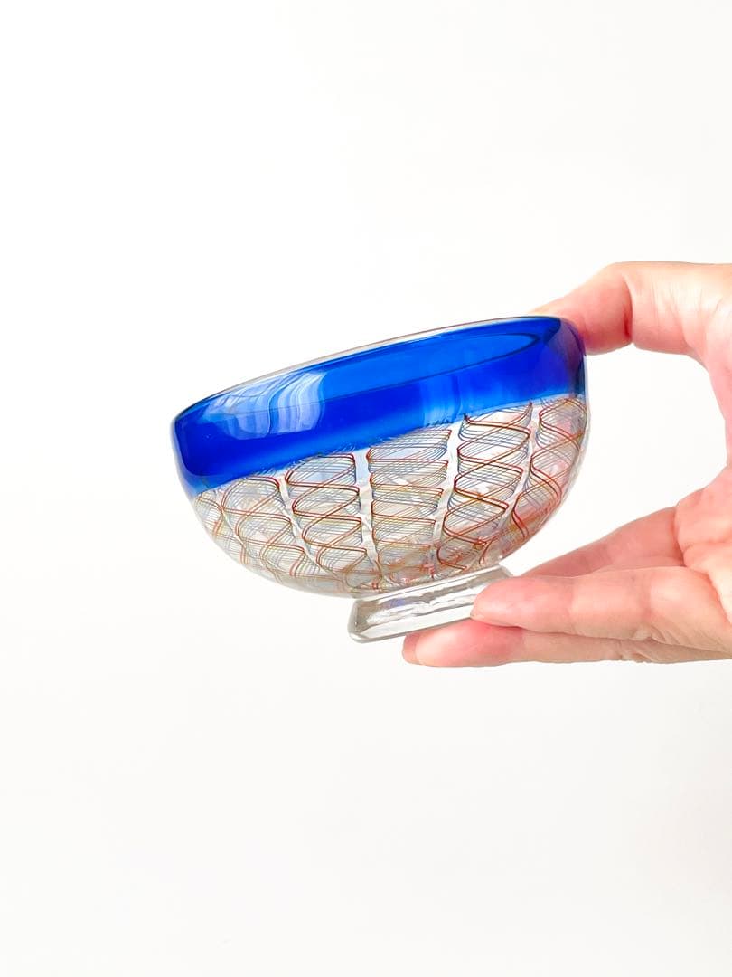 吹きガラス　うつわ　レースガラスA