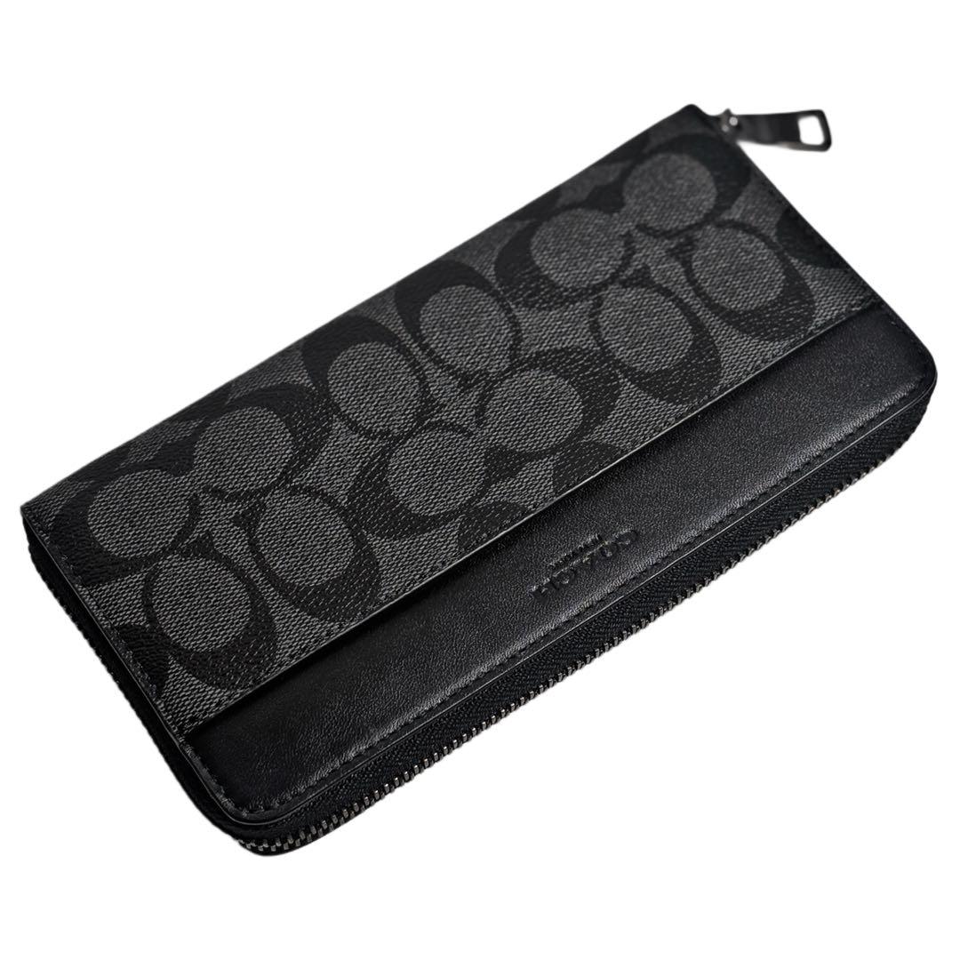 COACH アコーディオン ウォレット シグネチャー キャンバス F58112
