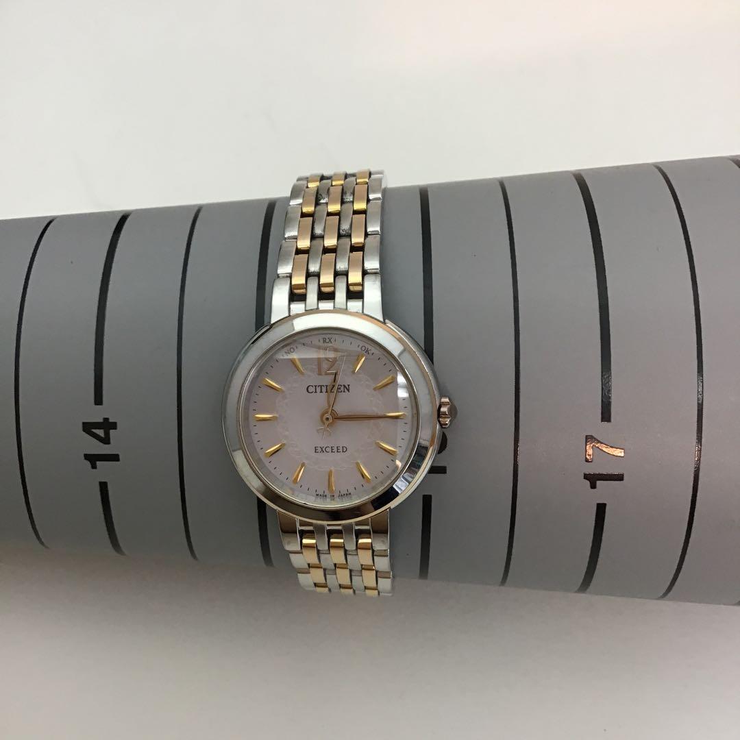 ❣️美品❣️シチズンCITIZEN EXCEEDエコドライブソーラー電波時計 日本製