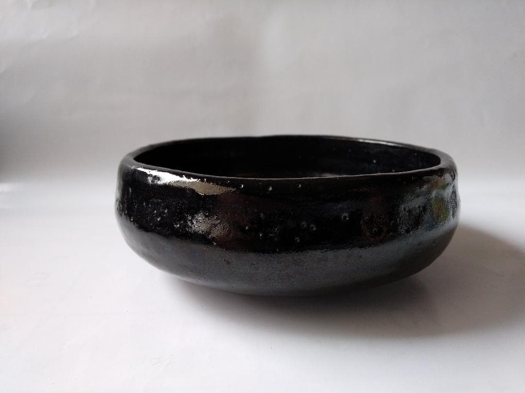 松雲窯 泉喜仙 作 馬盥 大樋茶碗 大樋焼 黒楽茶碗 茶道具 抹茶碗 美品 です