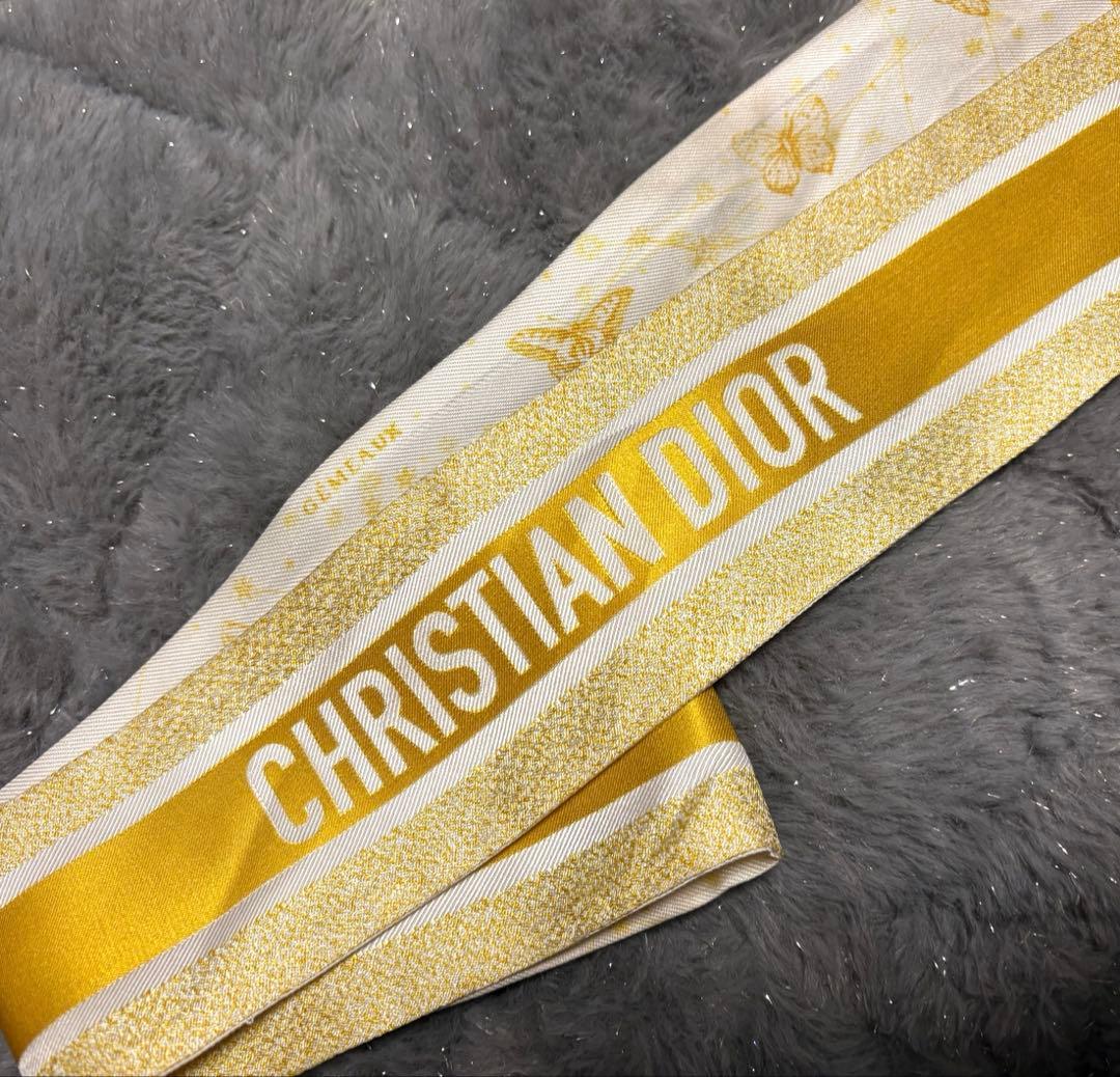 正規品　Christian Dior ディオール　ミッツァ　バタフライ柄スカーフ