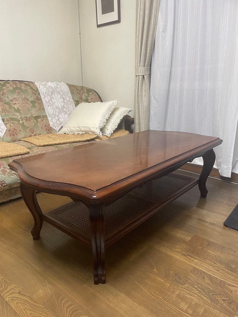 アンティーク　猫足　クラシック木製センターテーブル