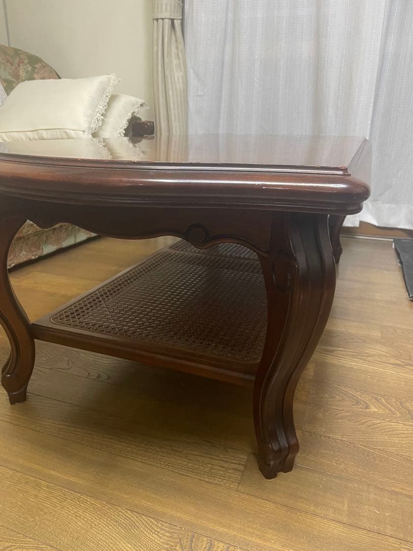 アンティーク　猫足　クラシック木製センターテーブル