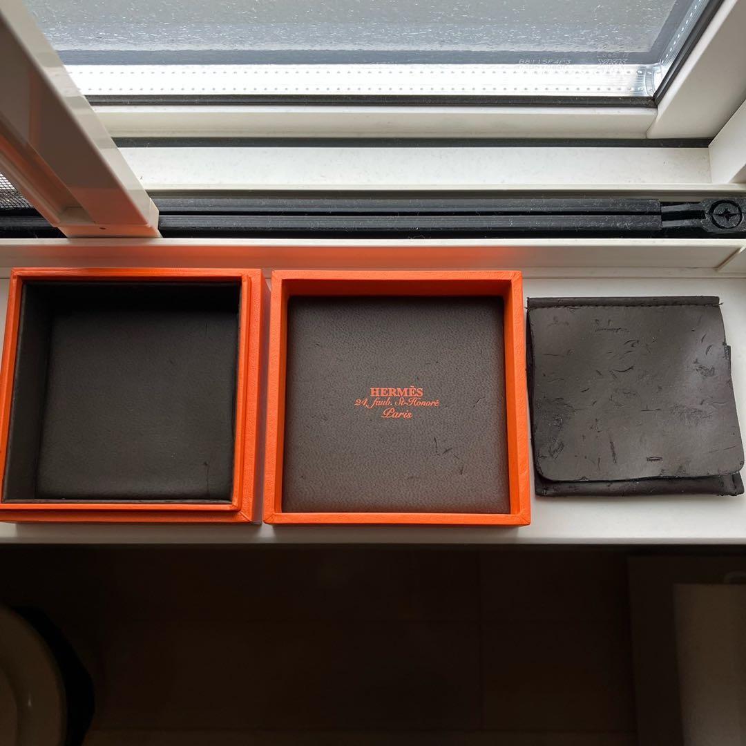 美品 HERMES エルメス マネークリップ シルバー925 エヴリン 箱付き