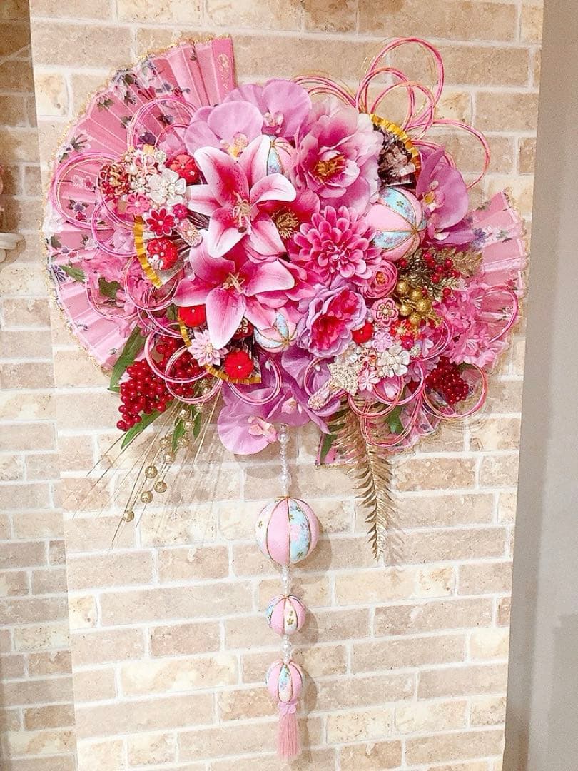 超豪華！豪華絢爛♡最高峰のお正月リース♡造花リース♡超特大サイズ♡お正月飾り