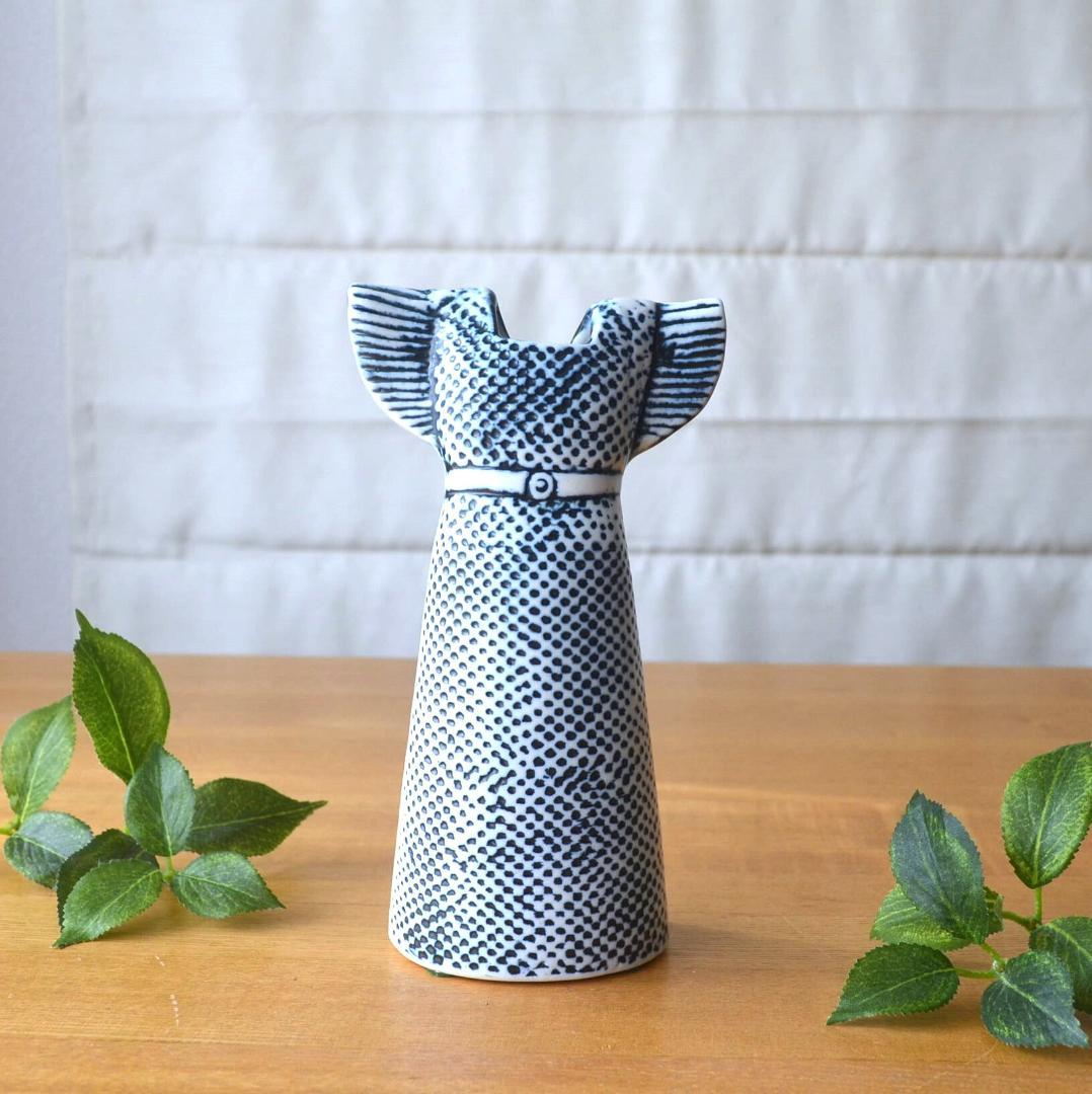 希少●リサラーソン●ワードローブ/ドレス●ロールストランド製　花瓶 ベース 花器