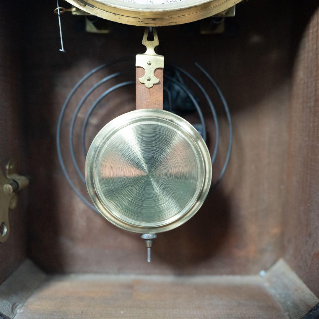 尾張時計　振り子時計　昭和レトロ　オーバーホール済　動作品