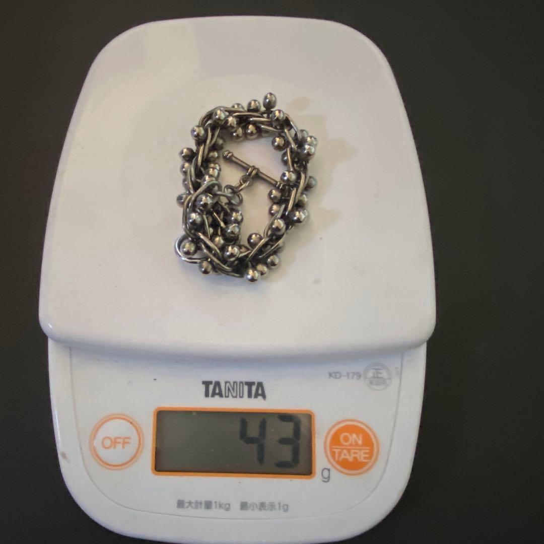 Vintage メキシコ シルバー パール DNA ブレスレット