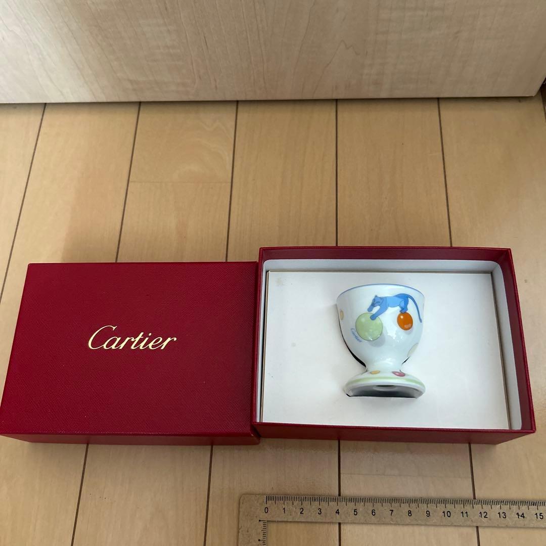 Cartier 陶器エッグカップ カラフル